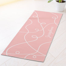 Wit op roze geometrisch luspatroon en naam