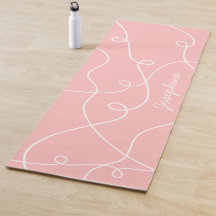 Wit op roze geometrisch luspatroon en naam