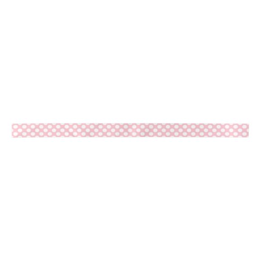 Wit op Roze Klein Grootte Polka Dots Lint (Voorkant)