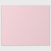 Wit op Roze Kleine Grootte Polka Dots Cadeaupapier (Vlak)