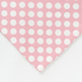 Wit op Roze Kleine Grootte Polka Dots Fleece Deken (Hoek)