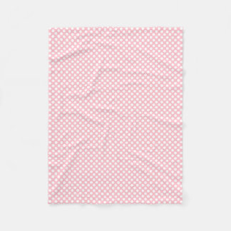 Wit op Roze Kleine Grootte Polka Dots Fleece Deken