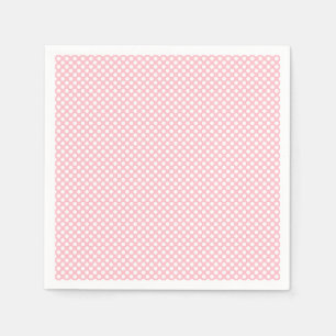 Wit op Roze Kleine Grootte Polka Dots Papier Servet