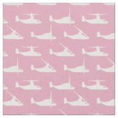 Wit op roze V-22 Osprey Pattern Fabric Stof (Close Up)