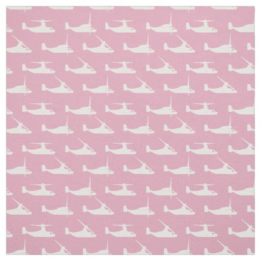 Wit op roze V-22 Osprey Pattern Fabric Stof (Swatch)