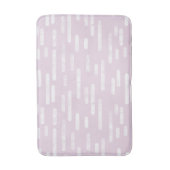 Wit op stoffige roze afgeronde lijnen patroon badmat (Voorkant Verticaal)