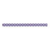 Wit op Ultra Violet Kat/Hond/Dierenpootafdruk Grosgrain Lint (Voorkant)
