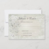  wit op White Floral Grunge RSVP (Voorkant)
