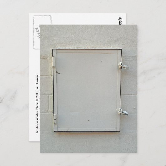 Wit op wit briefkaart (Voorkant / Achterkant)