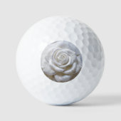 Wit op wit - gebeeldhouwd Roos Golfballen (Voorkant)