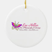 Wit op wit - gebeeldhouwd Roos Keramisch Ornament (Achterkant)