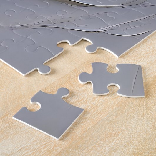 Wit op wit - gebeeldhouwd Roos Legpuzzel (Zijkant)