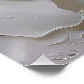 Wit Op Wit - Gebeeldhouwde Roos Perfect Poster (Hoek)