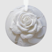 Wit Op Wit - Geboetseerde Roos Ornament (achterkant)