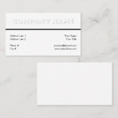 Wit op Wit Generieke Aanpasbare Professional Visitekaartje (Voorkant / Achterkant)