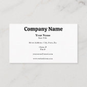 Wit op Wit Goud Bar Generiek Aanpasbaar Visitekaartje (Achterkant)