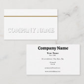 Wit op Wit Goud Bar Generiek Aanpasbaar Visitekaartje (Voorkant / Achterkant)