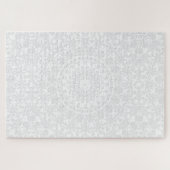 Wit op Wit Minimaal Mandala Patroon Legpuzzel (Horizontaal)