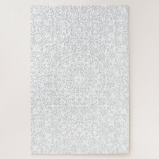 Wit op Wit Minimaal Mandala Patroon Legpuzzel (Verticaal)