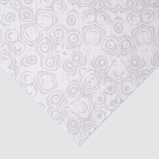 Wit op Wit Minimaal Mandala Patroon Tissuepapier (Detail)