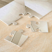 Wit op Wit op Wit Abstract Jigsaw Puzzel (Zijkant)