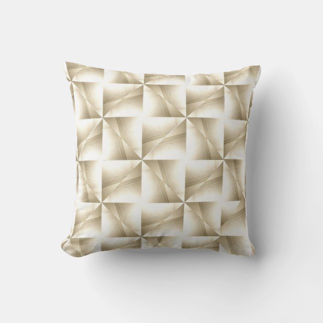 Wit op wit op wit Abstract Sierkussen (Voorkant)