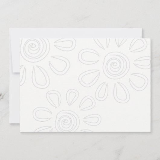 Wit op Witte Bloemen-/Picknick Afstudeeruitnodigin Aankondiging (Achterkant)