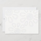 Wit op Witte Bloemen-/Picknick Afstudeeruitnodigin Aankondiging (Achterkant)