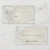 wit op witte bloemenplaatskaarten plaatskaartje (Voorkant / Achterkant)