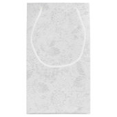 Wit op Witte Bruidskant Embossed-Look Gift Bag Klein Cadeauzakje (Achterkant)