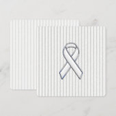 Wit op Witte Lint Awareness Strepen (Voorkant / Achterkant)
