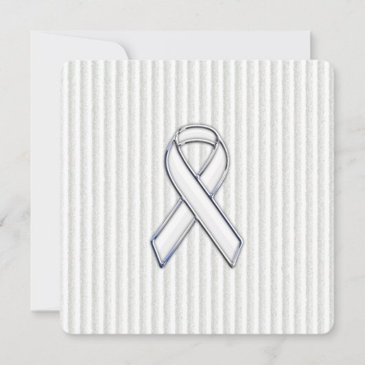 Wit op Witte Lint Awareness Strepen (Voorkant)