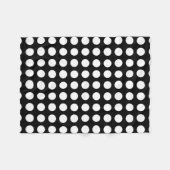 Wit op Zwart Groot Grootte Horizontale Polka Dots Fleece Deken (Voorkant (Horizontaal))