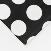 Wit op Zwart Groot Grootte Horizontale Polka Dots Fleece Deken (Hoek)