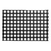 Wit op Zwart Groot Grootte Horizontale Polka Dots Kussensloop (Achterkant)