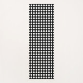 Wit op Zwart Groot Grootte Horizontale Polka Dots Yogamat (Voorkant)