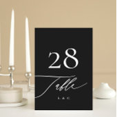 Wit op zwart | Kalligrafie Moderne bruiloft Kaart