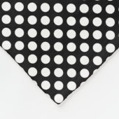 Wit op zwart klein formaat Polka stippen Fleece Deken (Hoek)