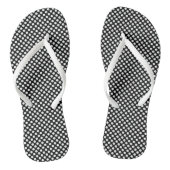 Wit op zwart klein formaat Polka stippen Teenslippers (Voetbed)