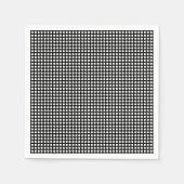 Wit op zwart kleine horizontale polka stippen papi servet (Voorkant)