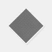 Wit op zwart kleine horizontale polka stippen papi servet (Hoek)