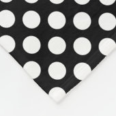 Wit op zwart Medium Size Polka Dots Fleece Deken (Hoek)
