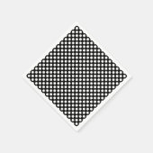 Wit op Zwart Medium Size Polka Dots Papier Servet (Hoek)