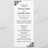 Wit op zwart plat programma programmakaart (Voorkant)