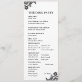 Wit op zwart plat programma programmakaart (Achterkant)