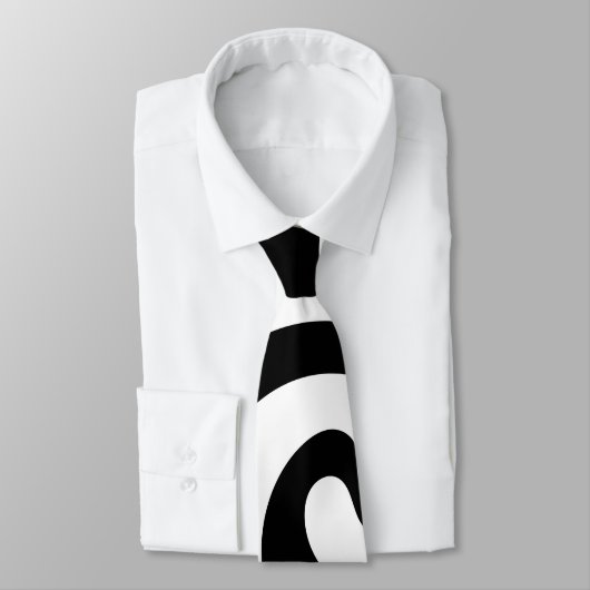 Wit op zwart Stropdas (Gebonden)