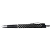 Wit Op Zwarte Stippenpatroon Met Aangepaste Naam Pen (Bovenkant)