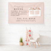 Wit Opblaasbaar Kasteel Huis Springfeest Verhuur Spandoek (Insitu)