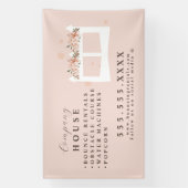 Wit Opblaasbaar Kasteelhuis Springfeest Verhuur Spandoek (Verticaal)