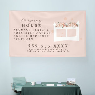 Wit Opblaasbaar Kasteelhuis Springfeest Verhuur Spandoek